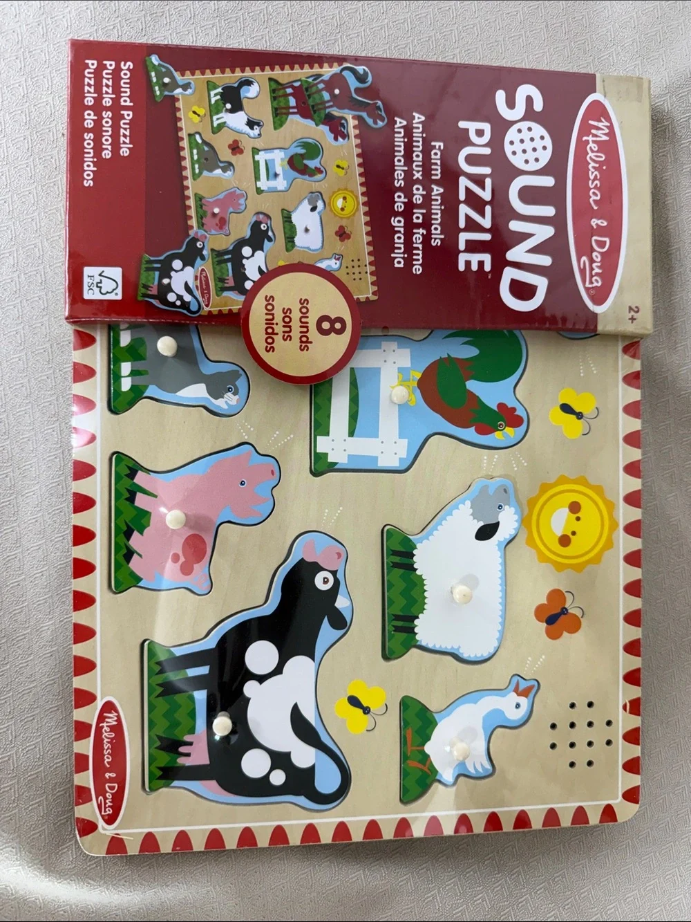 Melissa & Doug Farm Animals Sound Puzzle - Multi-Color
